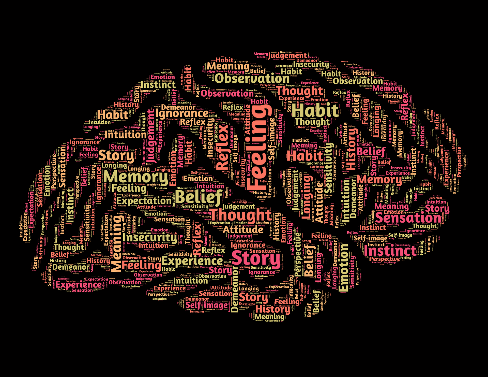 Illustration of a brain with colorful elements